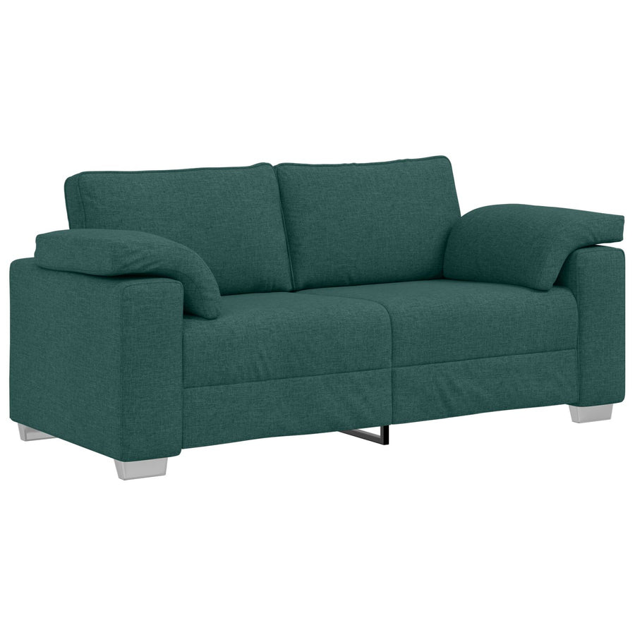 Bank Polyester Standaard Duurzaam 3-Zitsbank Donkergroen 140 cm