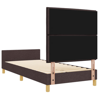 Bedframe Donkerbruin 100X200 Cm Stof Crème