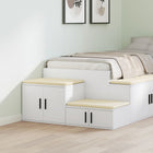 Nachtkastje 2 stuks wit 127x41x40 cm MDF