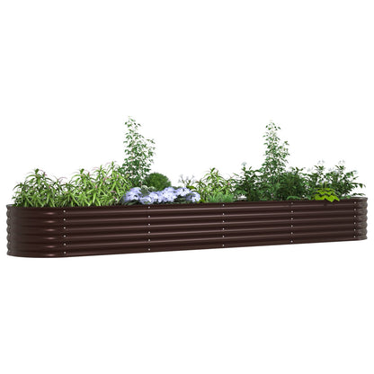 Tuin Verhoogd Bed Gegalvaniseerd Staal 400 x 80 x 44 cm Bruin