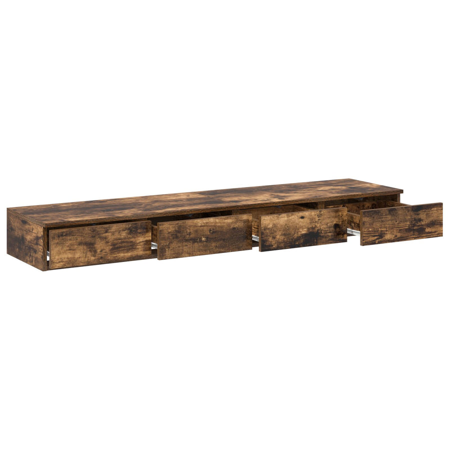 Nachtkastje Bewerkt Hout Gerookt eiken 160 x 36,5 x 16,5 cm