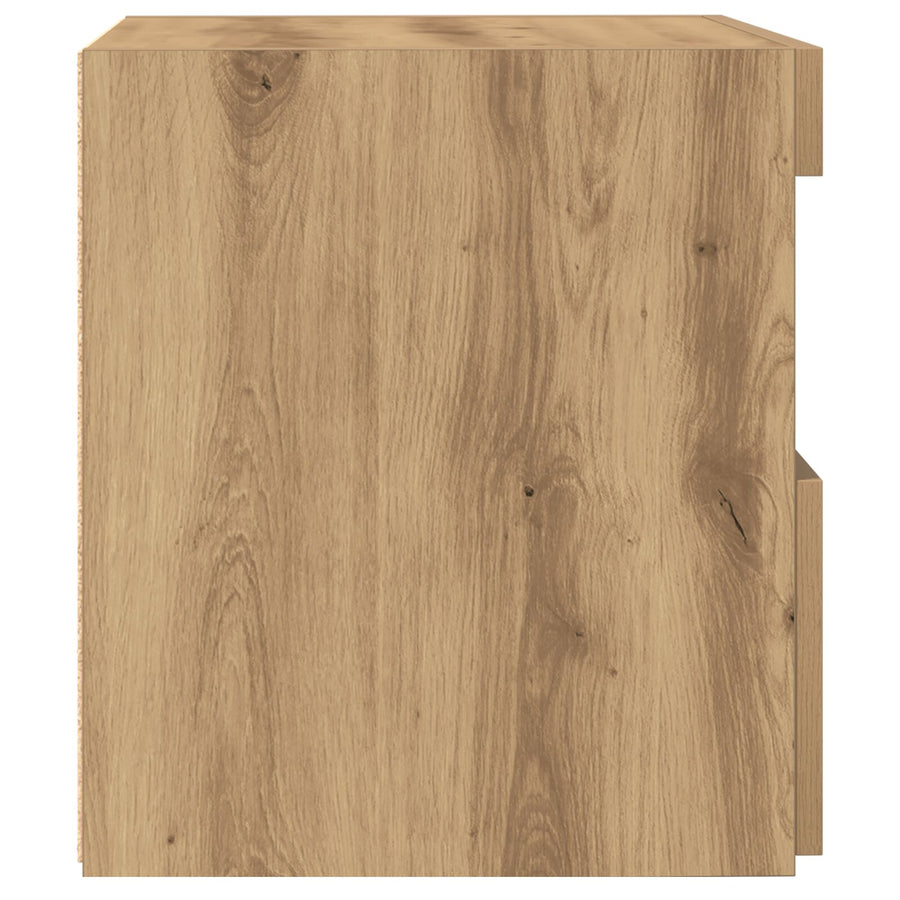 Nachttafels Met Led-Verlichting 2 Stuks Artisan Eiken 50X40X45 Cm