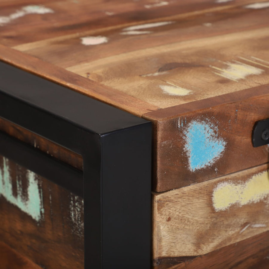 Opbergdoos Meerkleurig 80X35X45 Cm Massief Hout Gerecycled Massief gerecycled hout