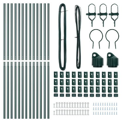 Hekpalen Set 13 Stuks Groen Metaal