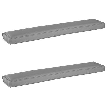 Palletkussens Voor Bank 2 Stuks 200X40X8 Cm Oxford Stof Grijs