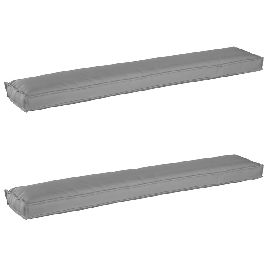 Palletkussens Voor Bank 2 Stuks 200X40X8 Cm Oxford Stof Grijs