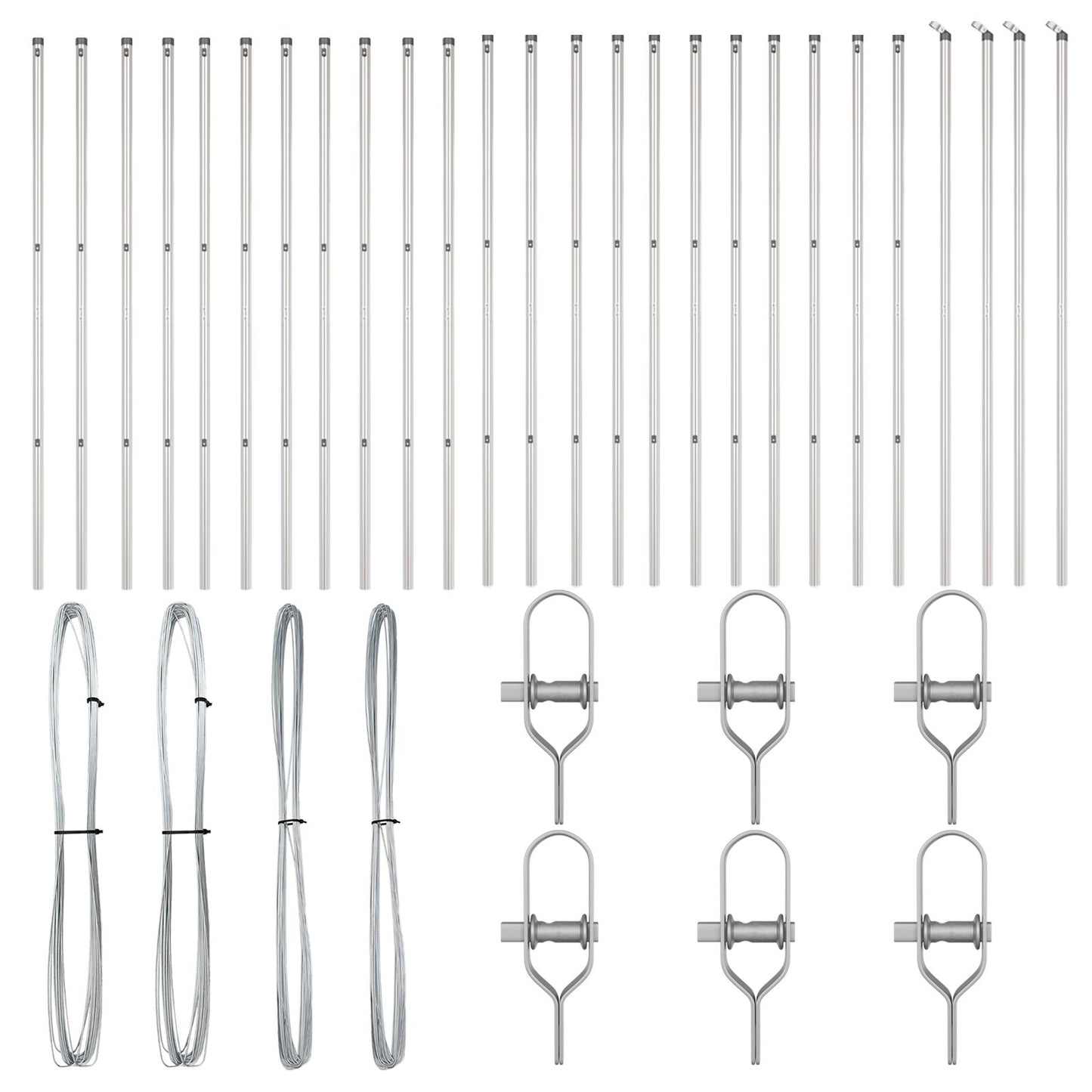 Hekpalen 26 St Ø32 Mm Gegalvaniseerd Staal 170 cm 26x paal