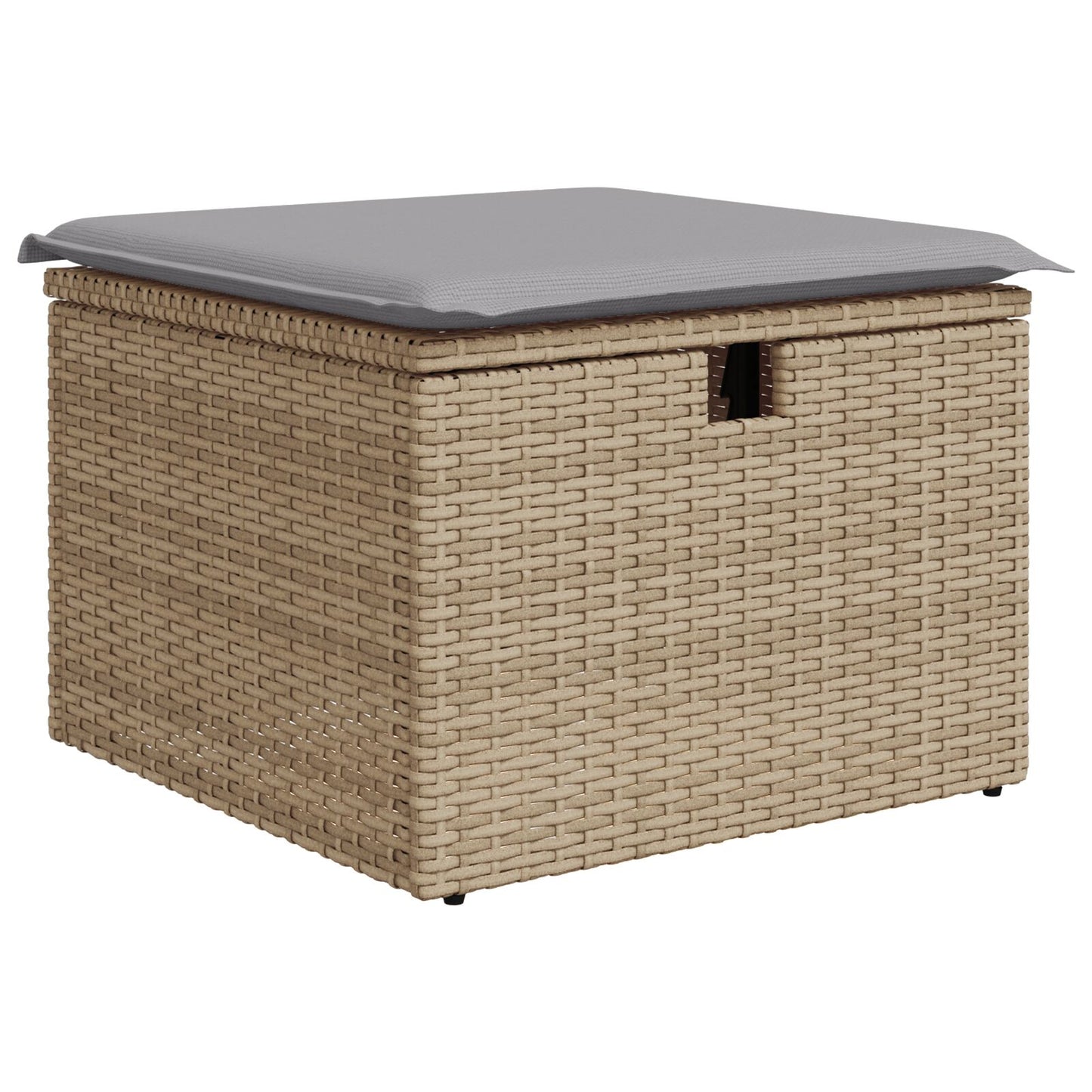 9-Delige Tuinbankset Met Kussens Beige Poly Riet