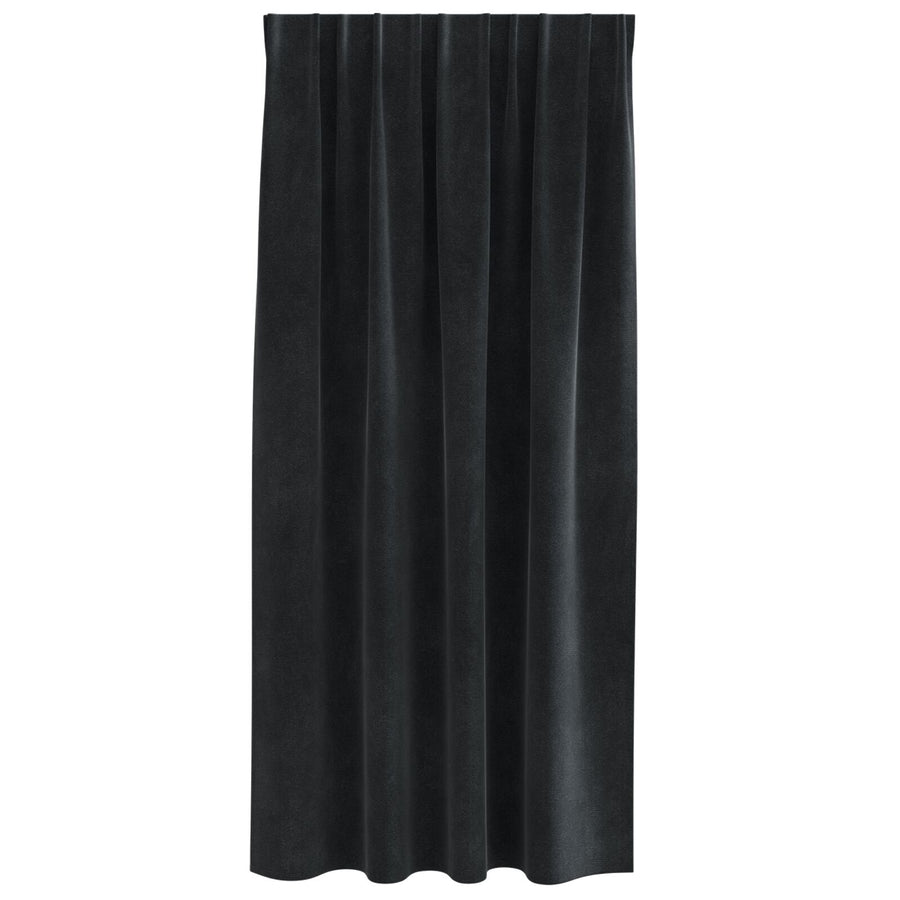 E Verduisteringsgordijnen Met Topband 2 Stuks Velours Zwart 140 x 175 cm met ingebouwde tape