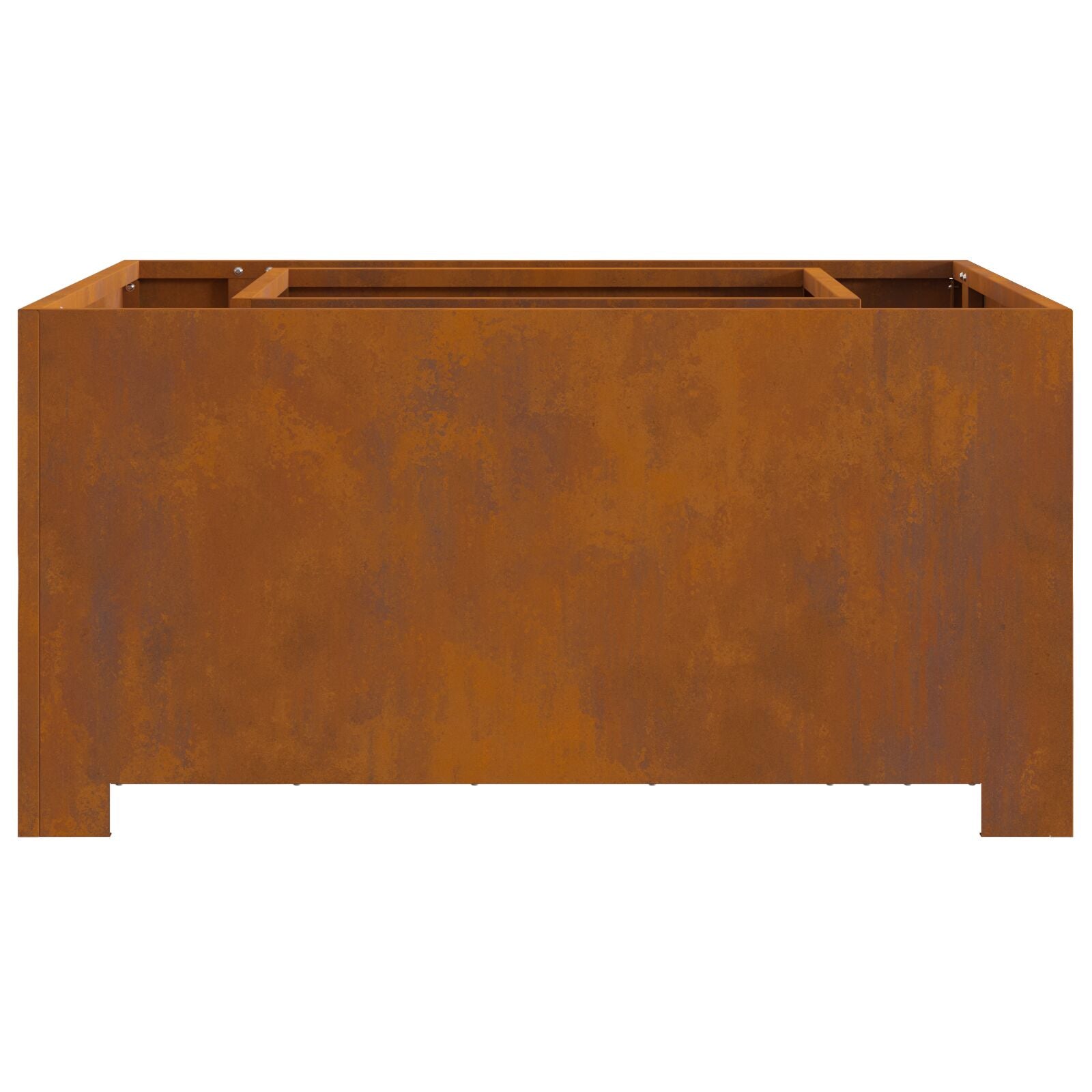 Vuurkorf Vierkant Weervast Staal 80 x 80 x 40 cm Verweerd staal/Bruin