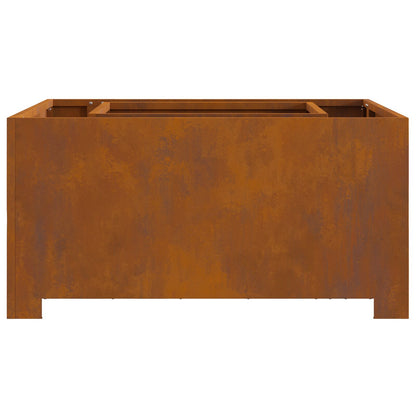 Vuurkorf Vierkant Weervast Staal 80 x 80 x 40 cm Verweerd staal/Bruin