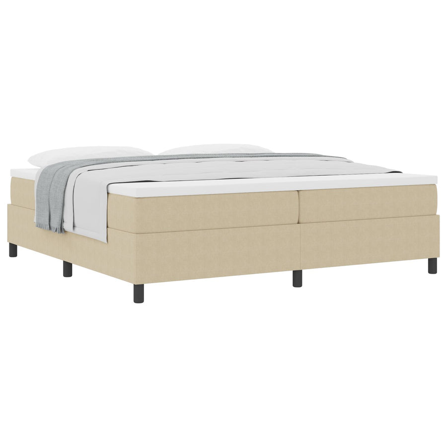 Boxspring Bed Met Matras Licht Groen Grijs 200X200 Cm Corduroy Stof
