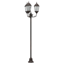 Tuinlichtpaal 3-Lamp E27 220 Cm Aluminium Brons