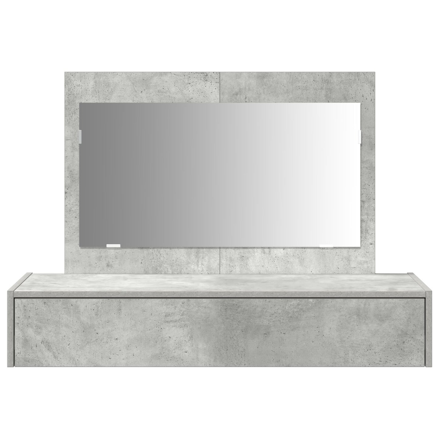 Wandgemonteerde Kaptafel 100 x 40 x 70 cm Beton grijs zonder LED