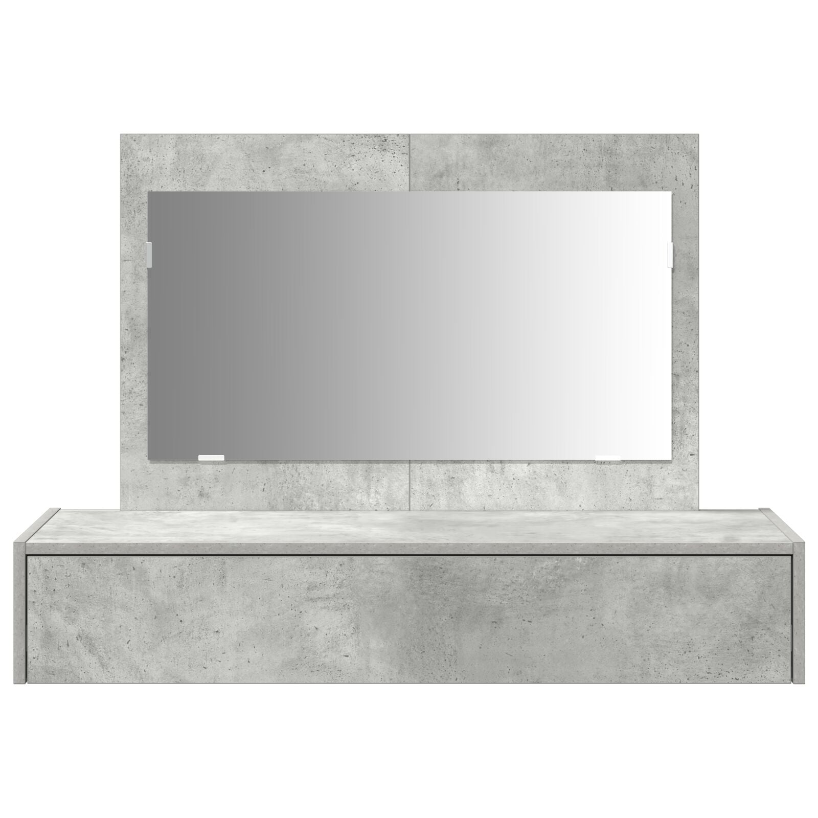 Wandgemonteerde Kaptafel 100 x 40 x 70 cm Beton grijs zonder LED