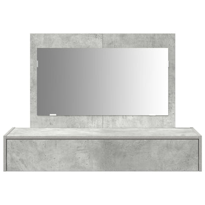Wandgemonteerde Kaptafel 100 x 40 x 70 cm Beton grijs zonder LED