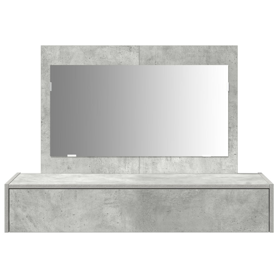 Wandgemonteerde Kaptafel 100 x 40 x 70 cm Beton grijs zonder LED