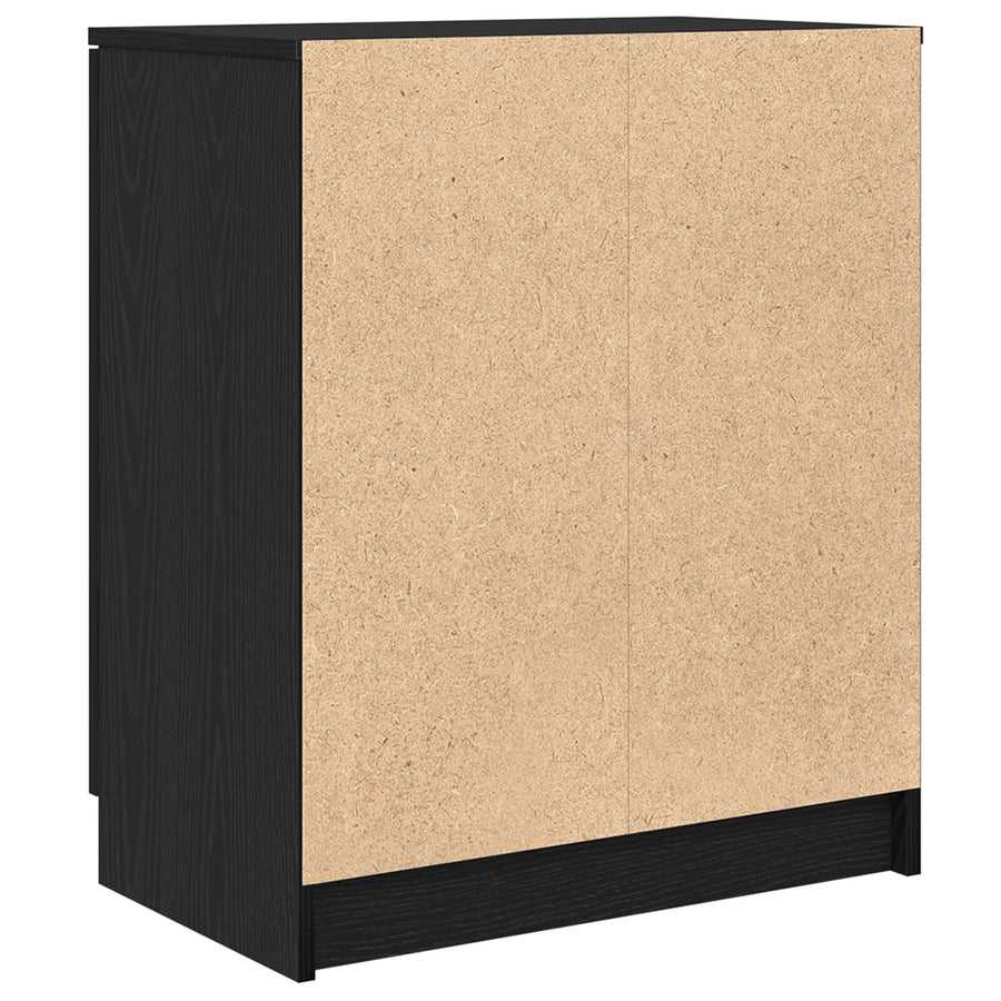 Schoenenkast Zwart Eik 59X35X70 Cm Gebeitst Hout