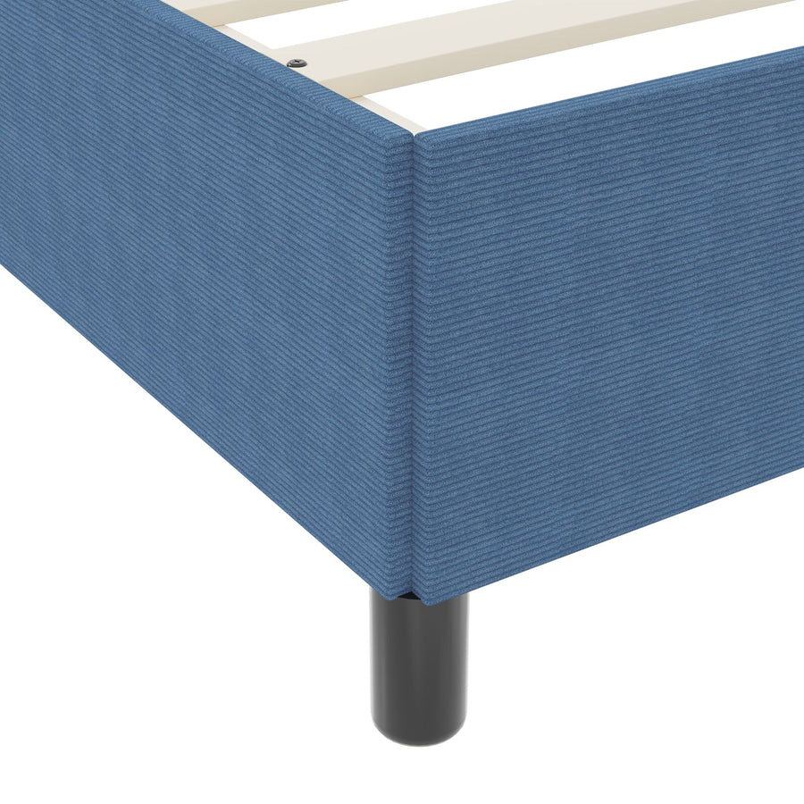 Bedframe Corduroy Stof Blauw 160 x 200 cm
