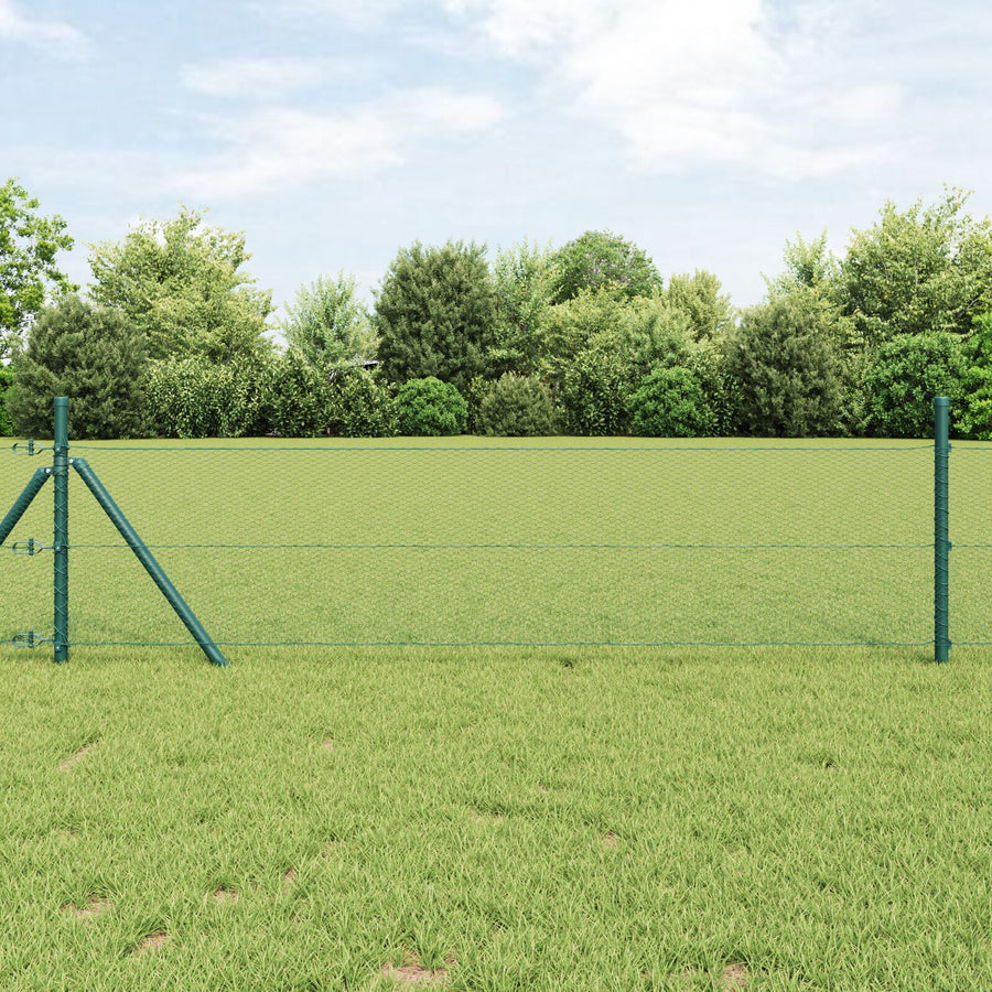 Hexagon Fence 0.5X10 M Staal Groen 10 x 0.5 m 13 mm