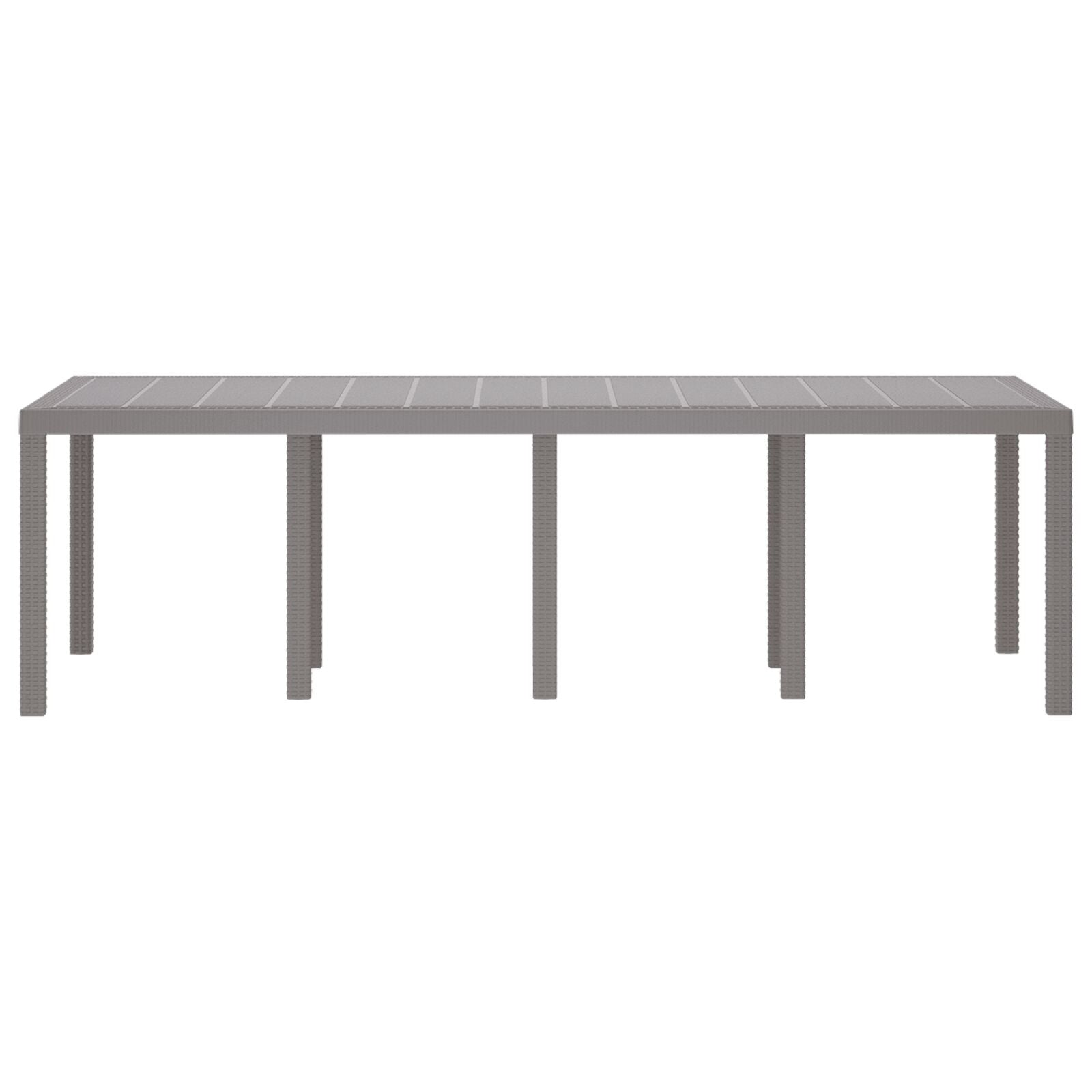 Tuin Tafel Metaal, Synthetische Materialen Groot Lichtgrijs 2.5 m