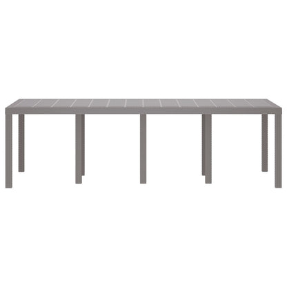 Tuin Tafel Metaal, Synthetische Materialen Groot Lichtgrijs 2.5 m