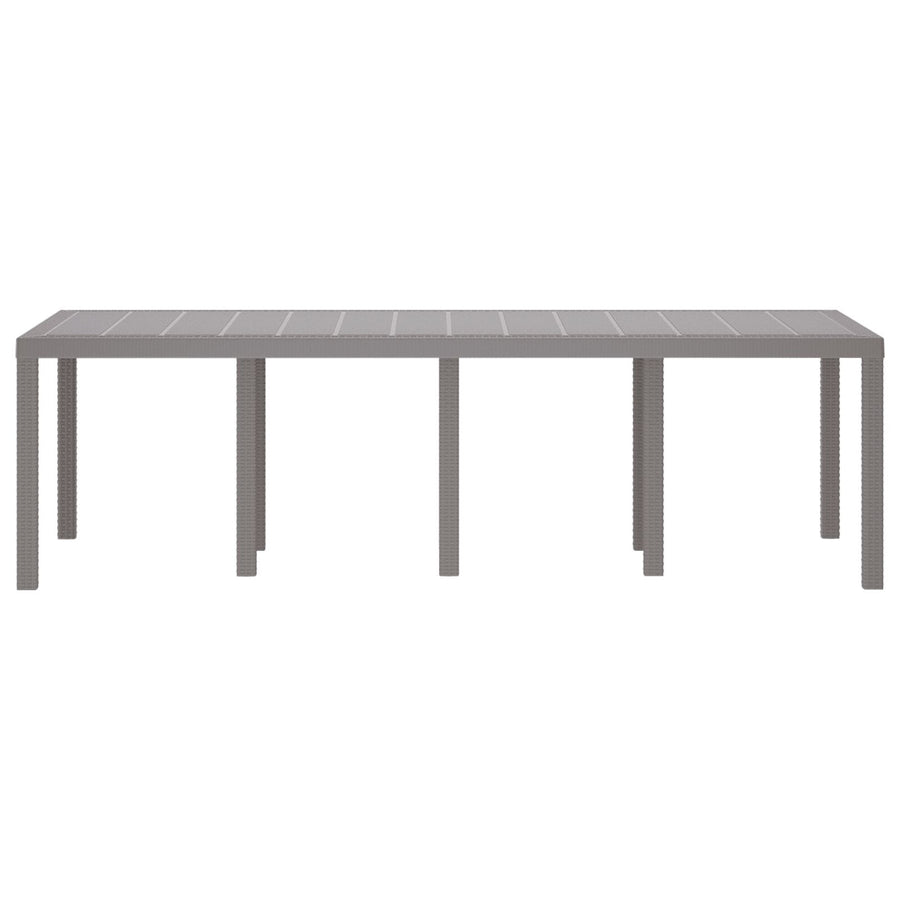 Tuin Tafel Metaal, Synthetische Materialen Groot Lichtgrijs 2.5 m