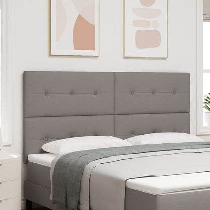 Hoofdbord Met Knopen Tufted Stof Taupe 180 cm Hoog hoofdbord