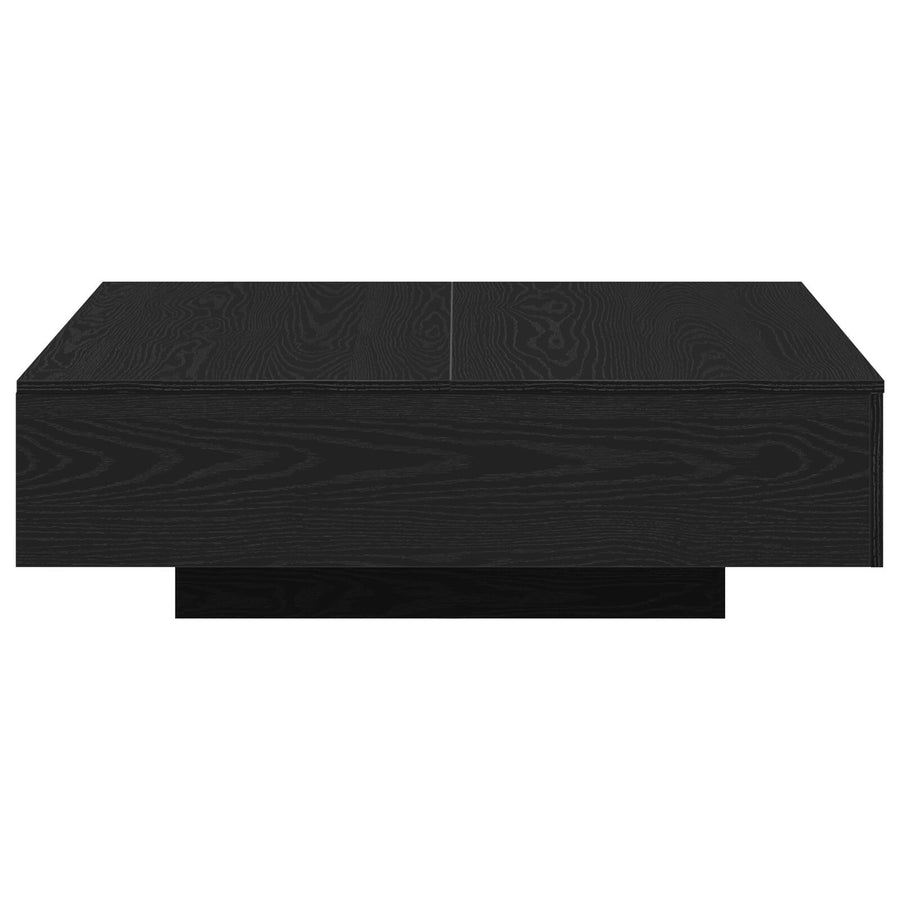 Salontafel Zwart Eiken 100X100X31 Cm Gelaagd Hout