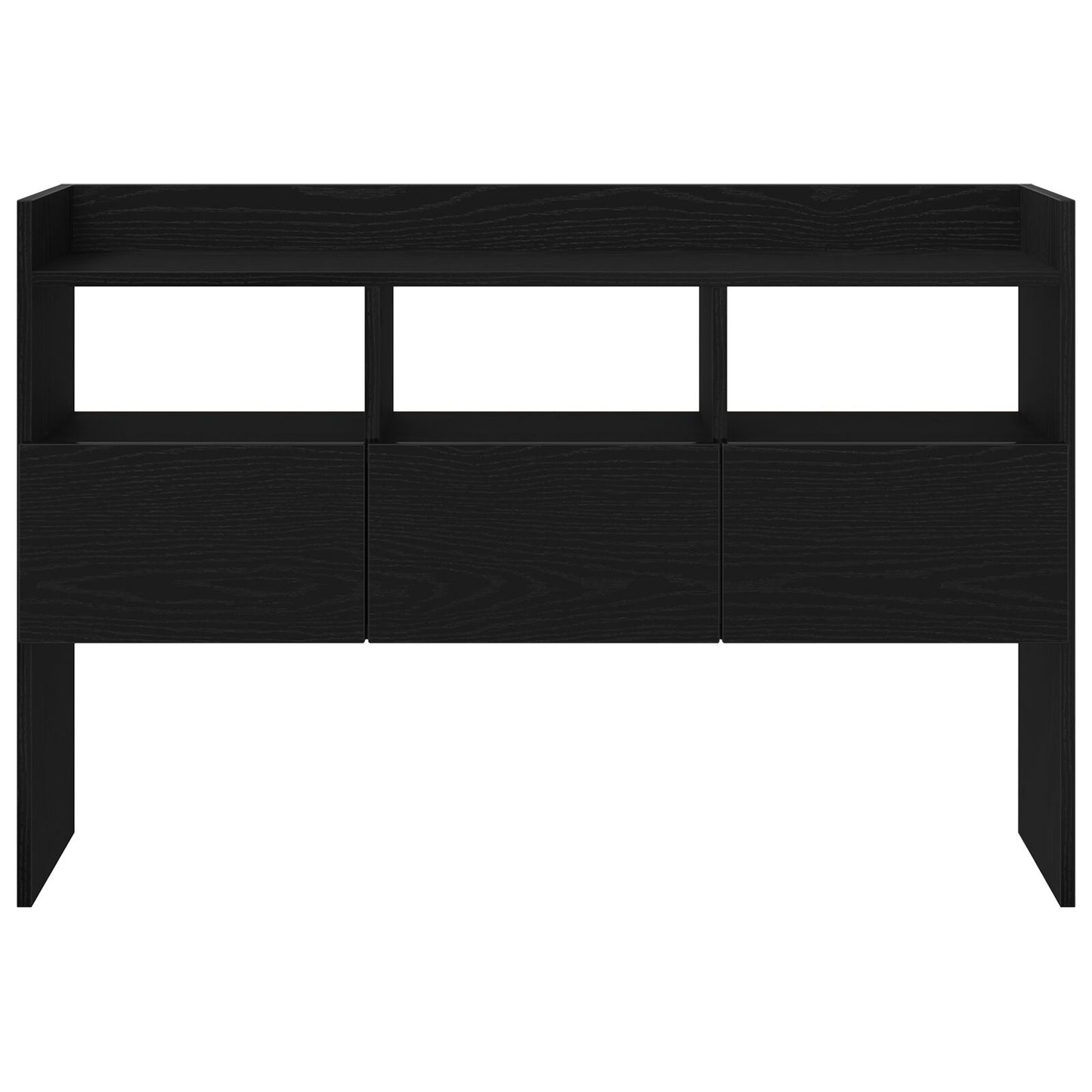 Zwarte Eik Sidetable 105X30X70 Cm Geengineerd Hout