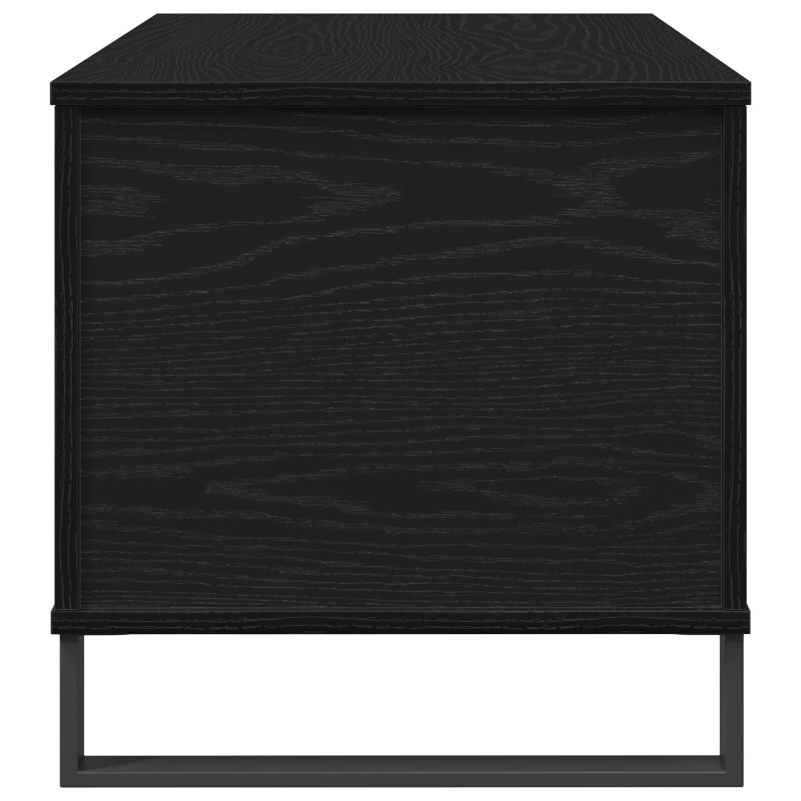 Salontafel 90X44,5X45 Cm Bewerkt Hout Zwart eiken