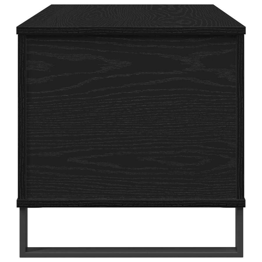 Salontafel 90X44,5X45 Cm Bewerkt Hout Zwart eiken
