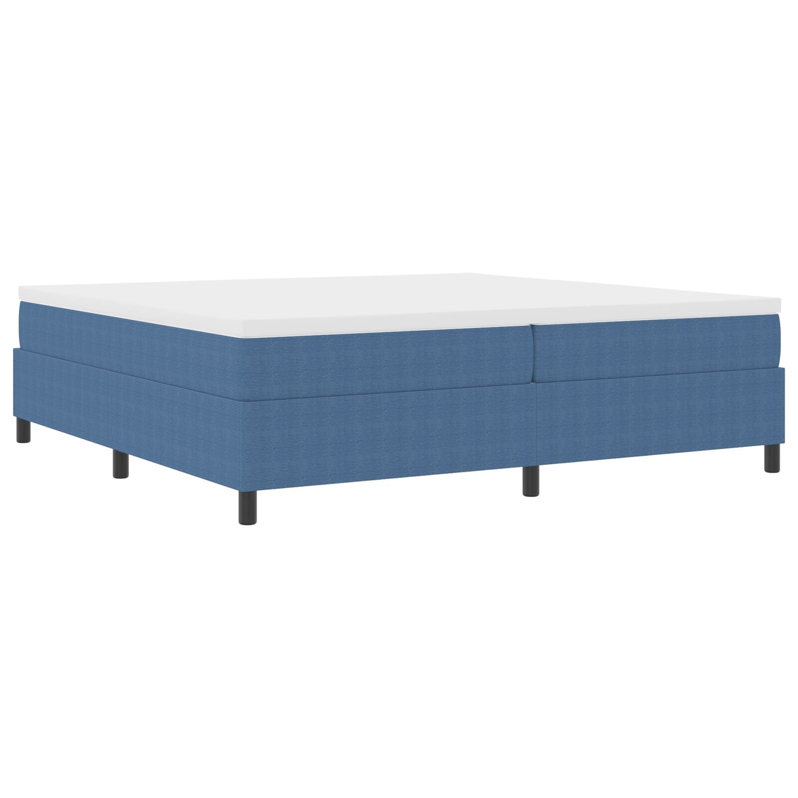 Boxspring Bed Met Matras Blauw 200X200 Cm Corduroy Stof