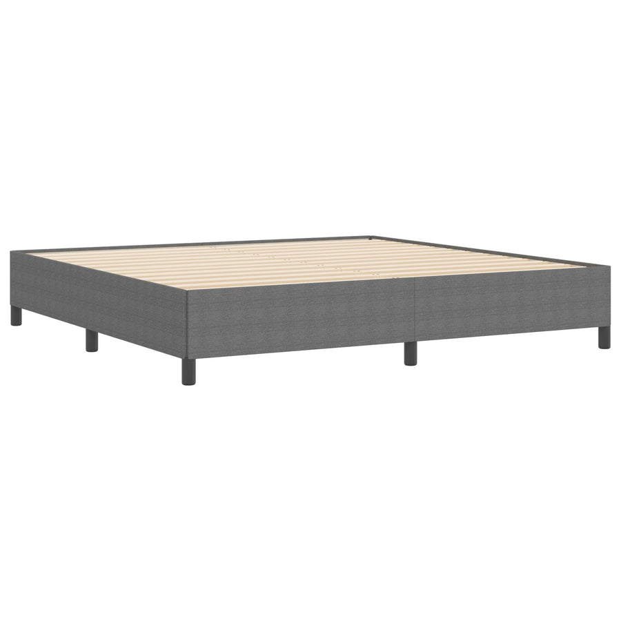 Bedframe Corduroy Stof Lichtgrijs 200 x 200 cm