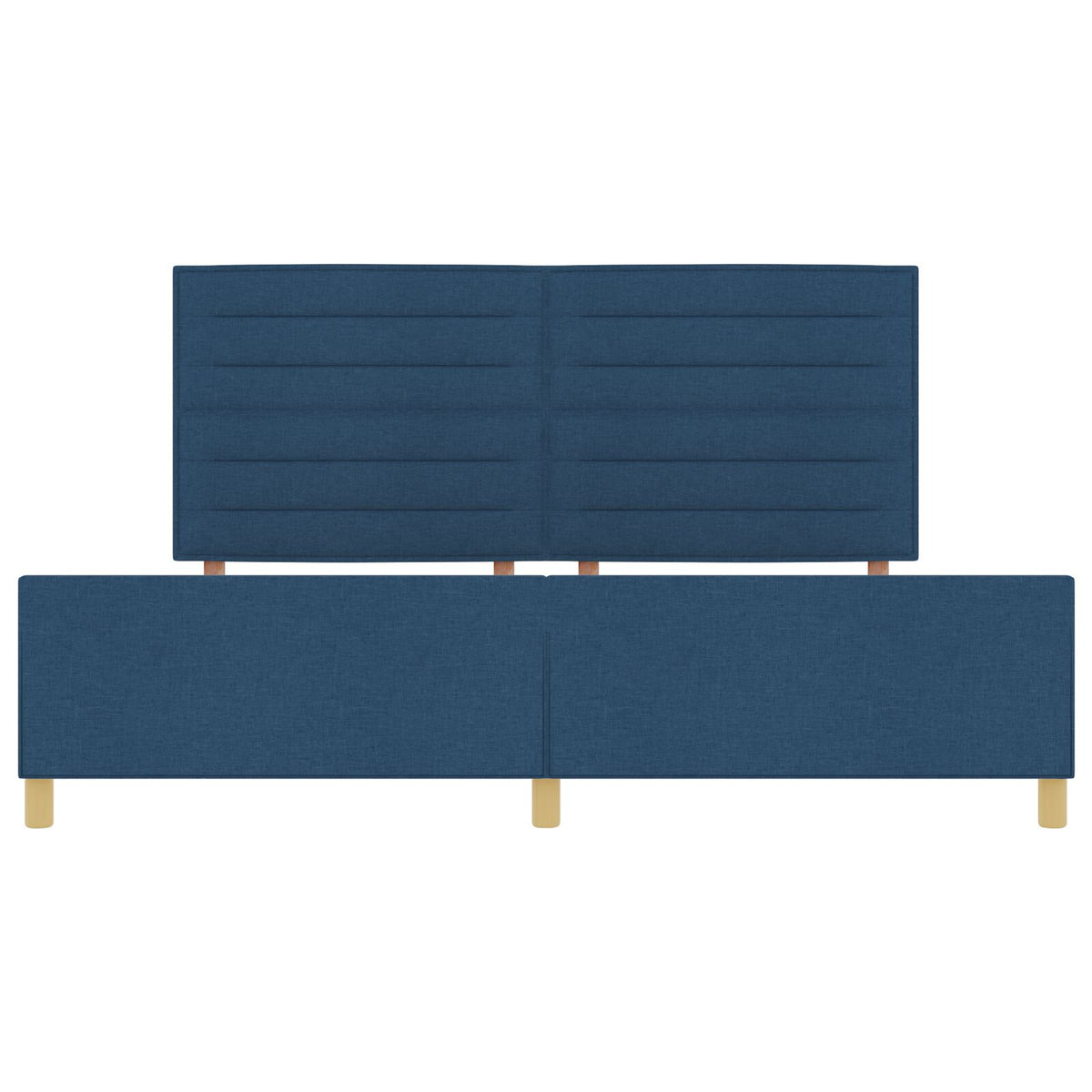 Bedframe Blauw 200X200 Cm Stof Crème
