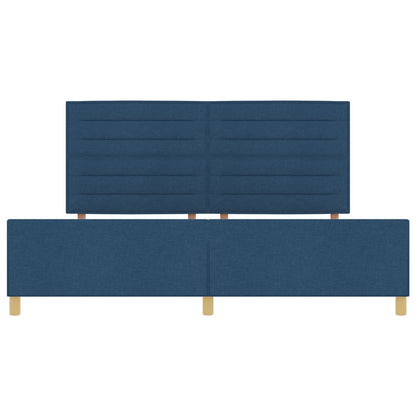 Bedframe Blauw 200X200 Cm Stof Crème