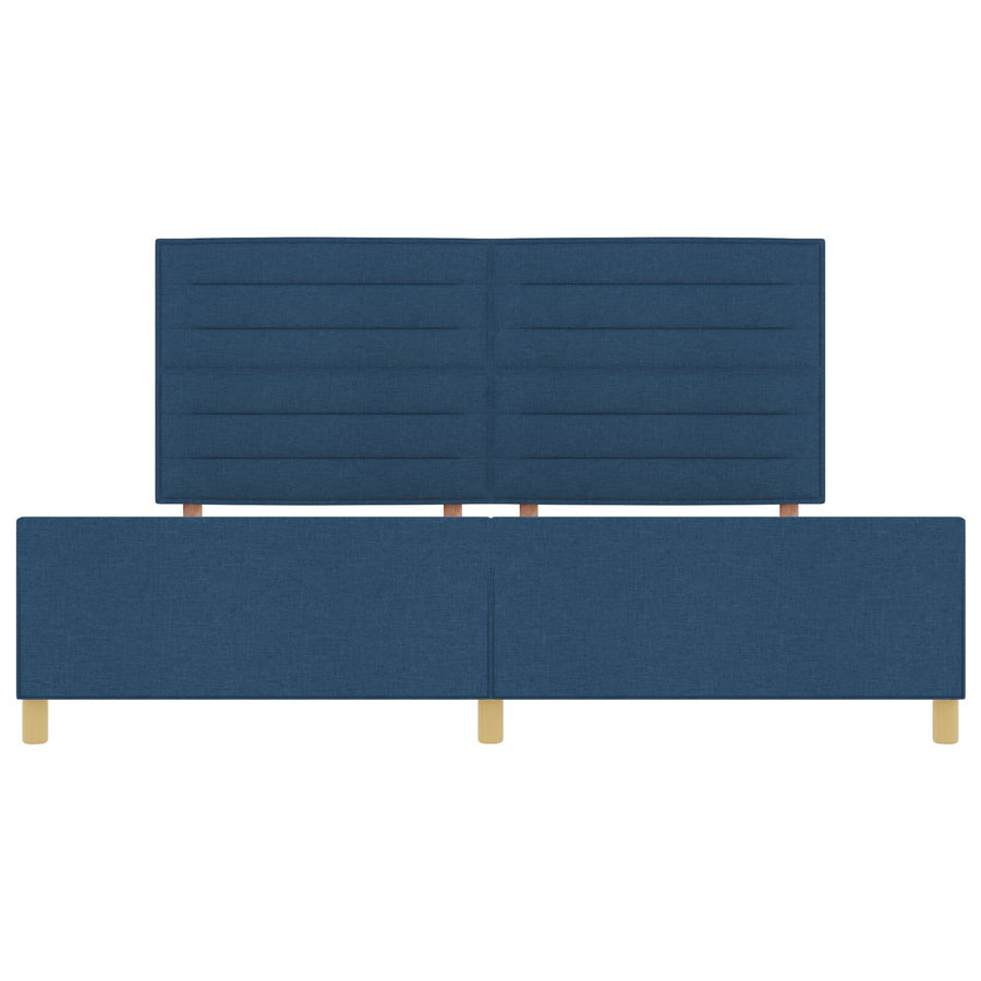 Bedframe Blauw 200X200 Cm Stof Crème