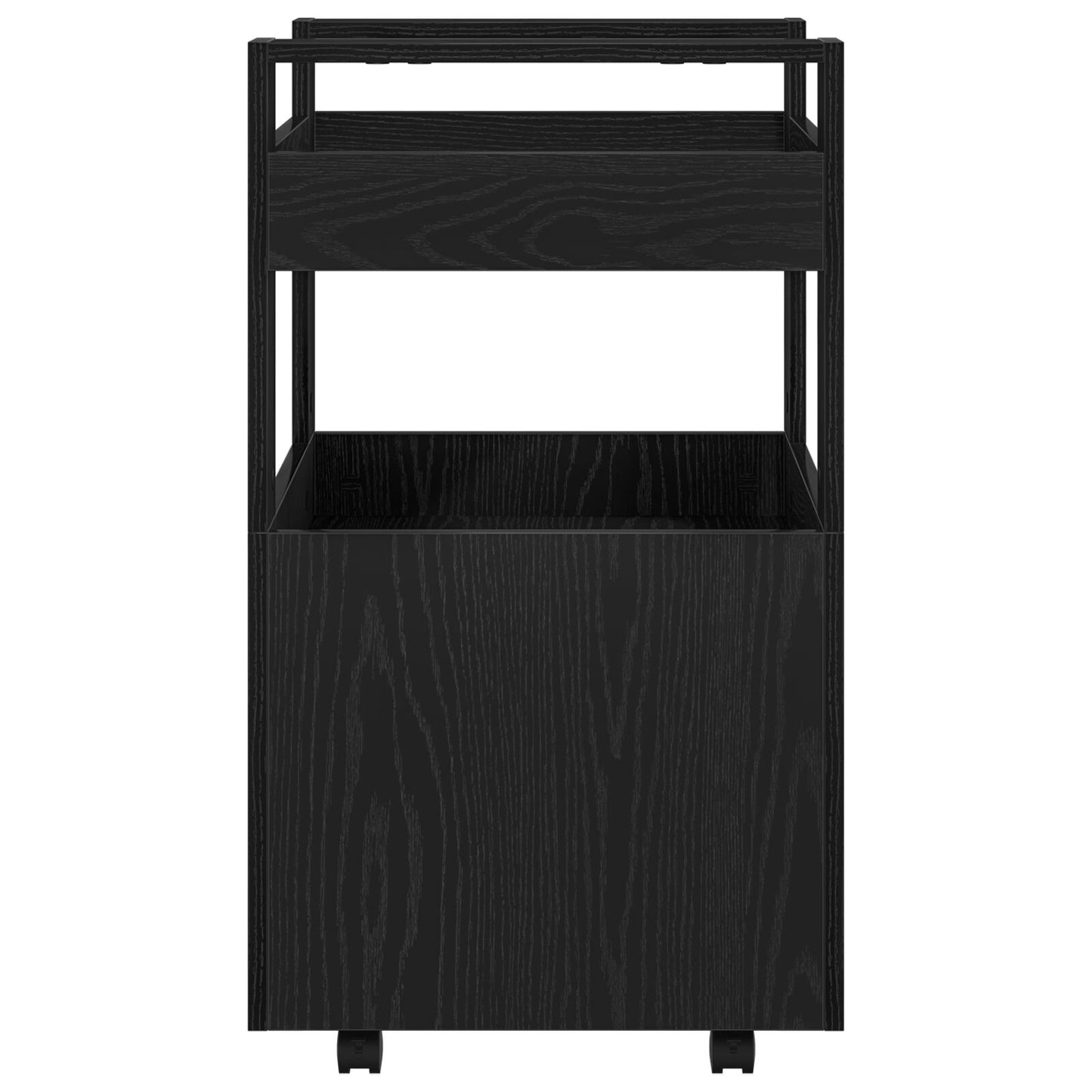 Keuken Trolley 60X45X80 Cm Gelaagd Hout Zwart eiken