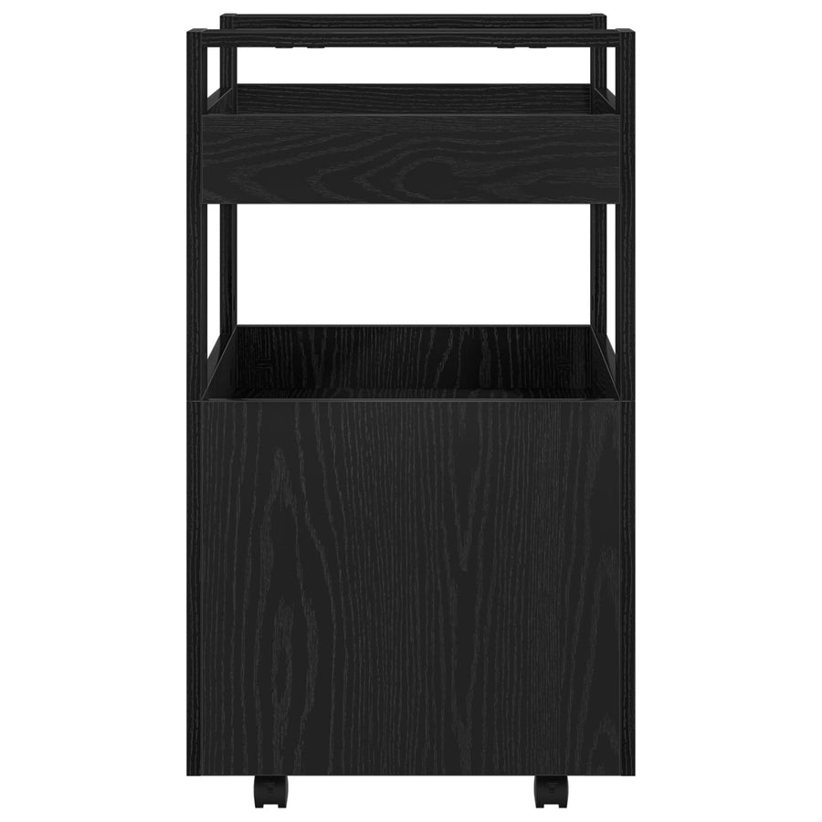 Keuken Trolley 60X45X80 Cm Gelaagd Hout Zwart eiken