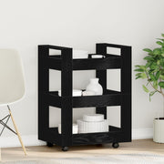 Keukentrolley 60x45x80 cm zwart eiken