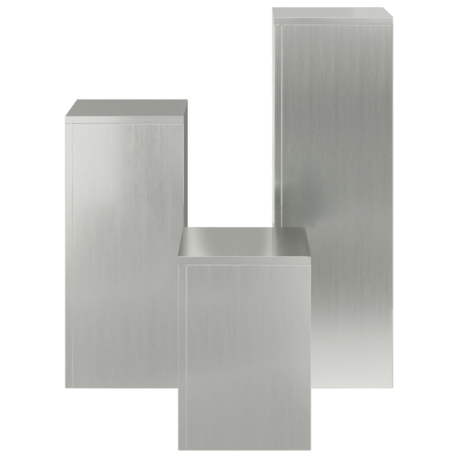 Buiten Plantenstandaards Pillar Set Van 3 Gegalvaniseerd staal 3x (35/55/75 cm)