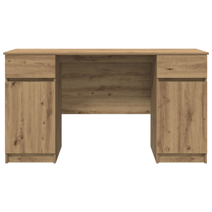 Bureau Artisan Eiken 140X49X76 Cm Bewerkt Hout