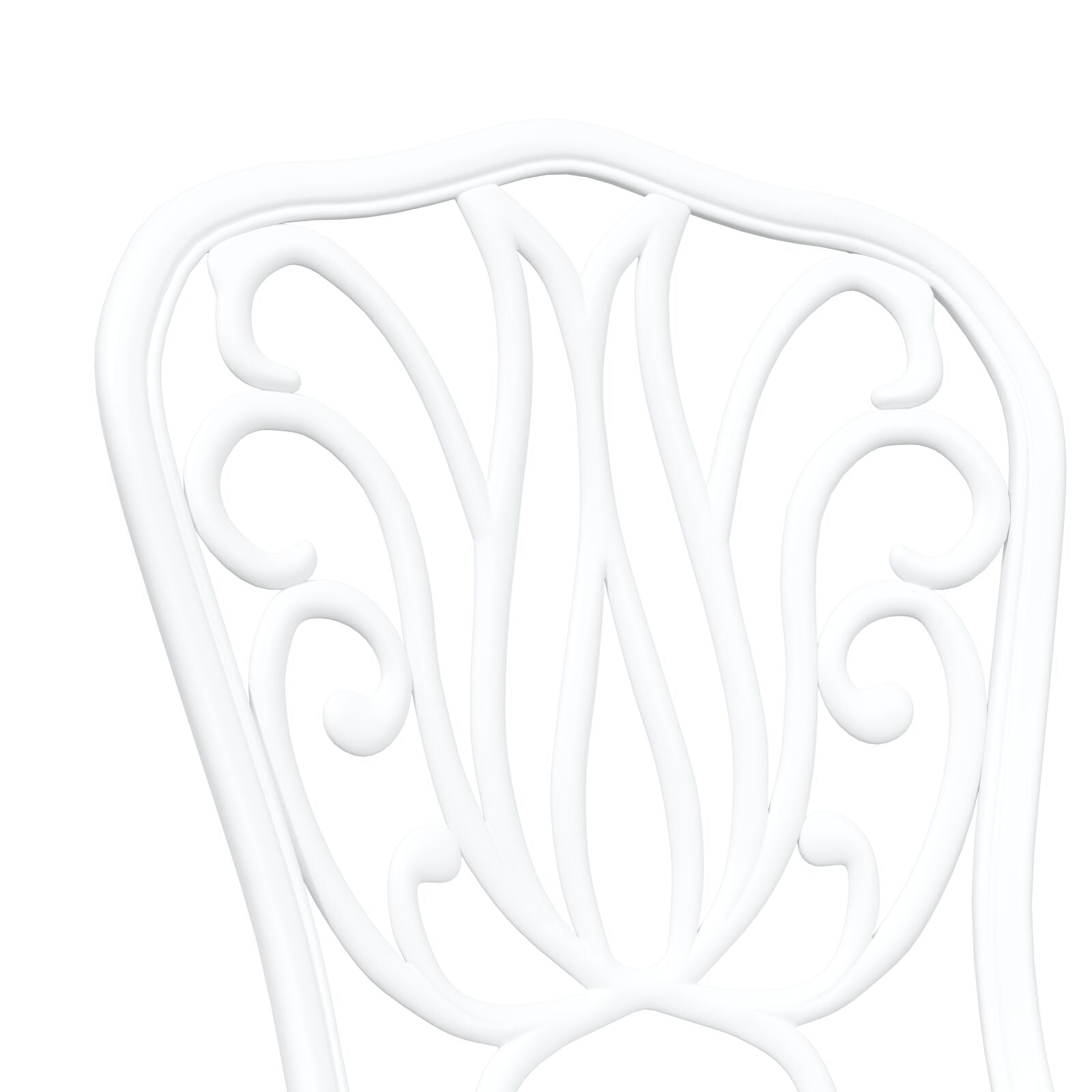 3-Delige Bistro Set Voor In De Tuin - Te Gietaluminium Wit