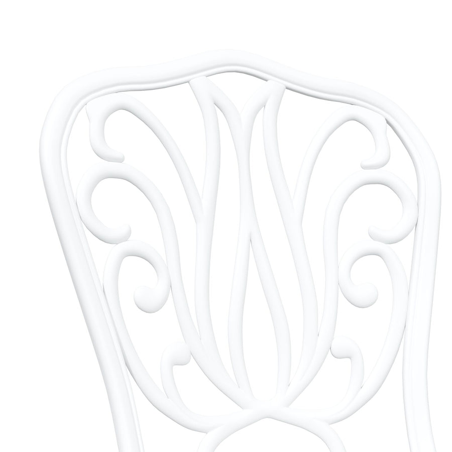 3-Delige Bistro Set Voor In De Tuin - Te Gietaluminium Wit