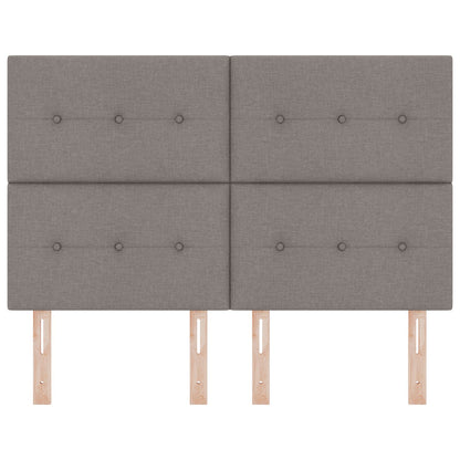 Hoofdbord Met Knopen Stof Taupe 140 cm Hoog hoofdbord