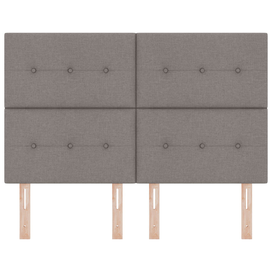 Hoofdbord Met Knopen Stof Taupe 140 cm Hoog hoofdbord