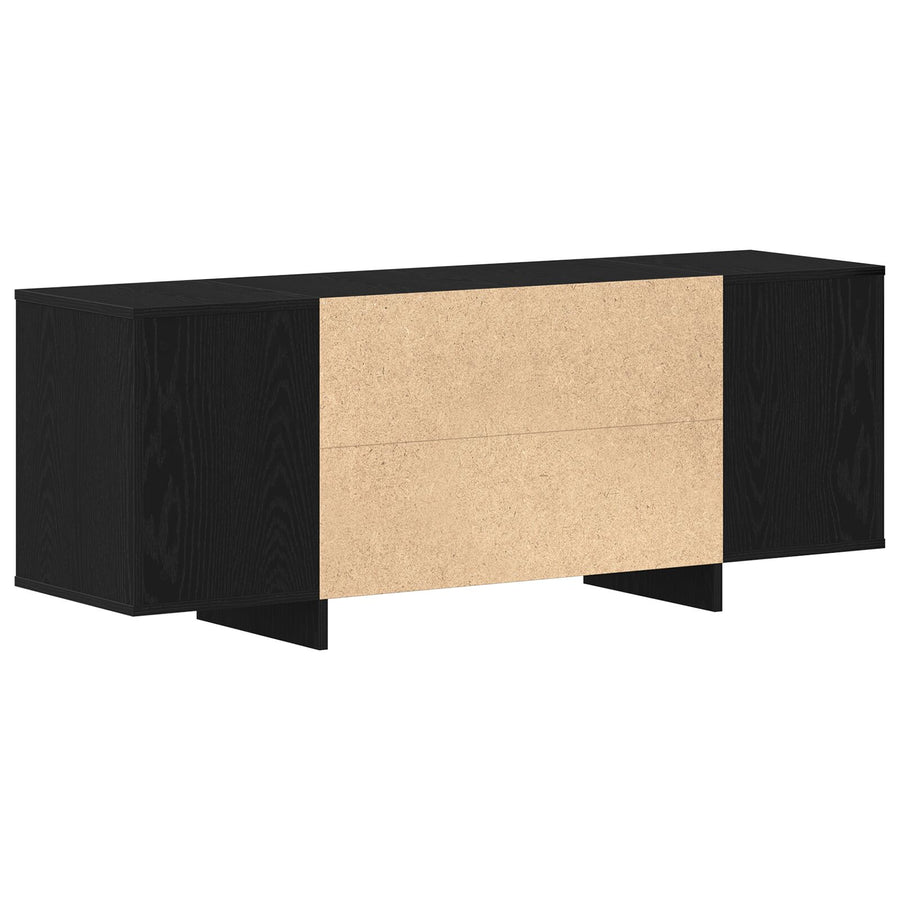 Tv-Meubel - - 120X30X40.5 Cm - Gemaakt Van Geengineerd Hout Zwart eiken