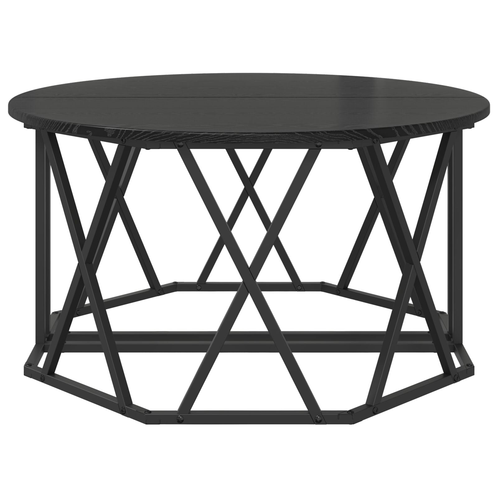 Salontafel 80X80X42 Cm Gelaagd Hout Zwart eiken