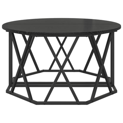 Salontafel 80X80X42 Cm Gelaagd Hout Zwart eiken