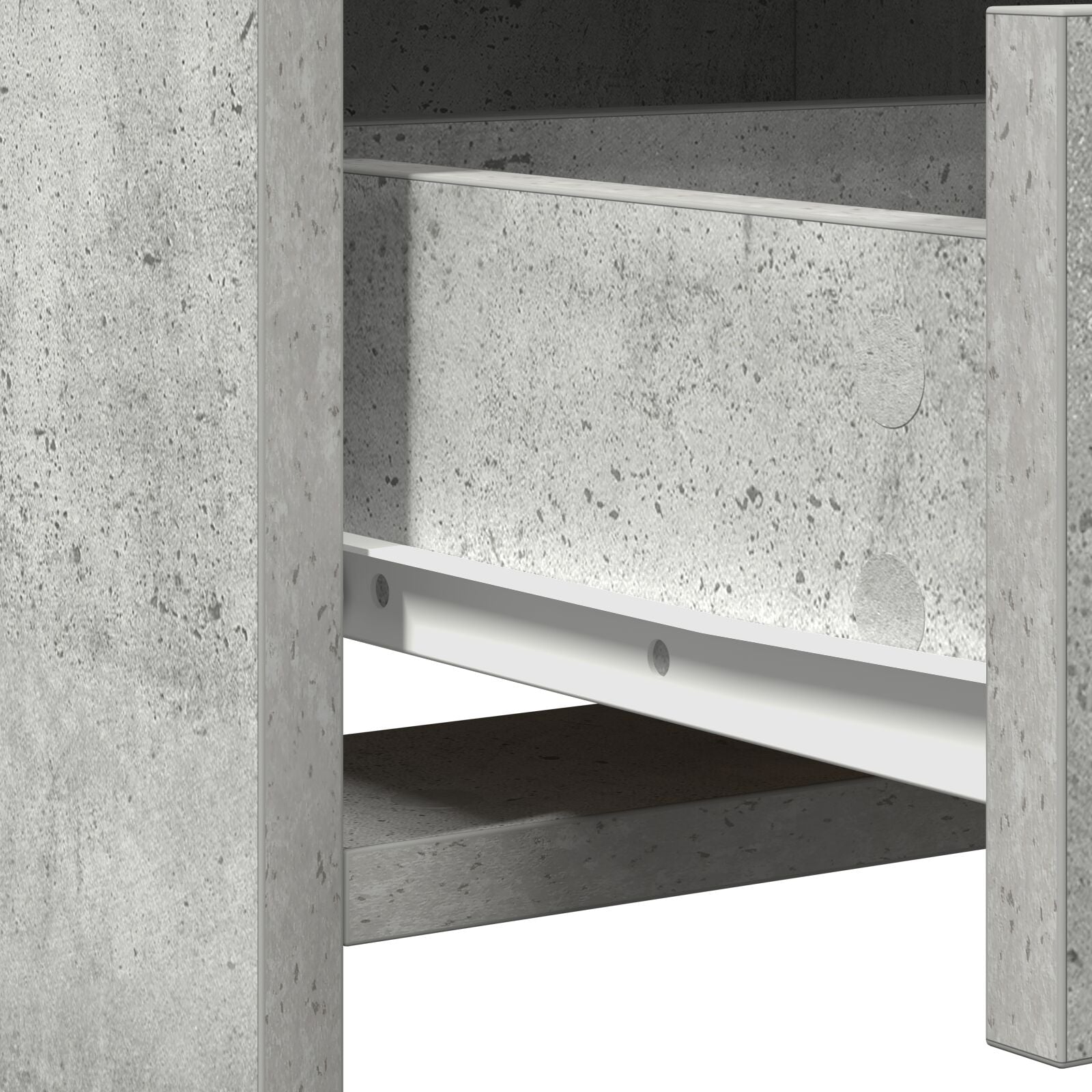 Make-Up Tafel Met Led Lichten In , Beton grijs 50 x 41 x 135 cm